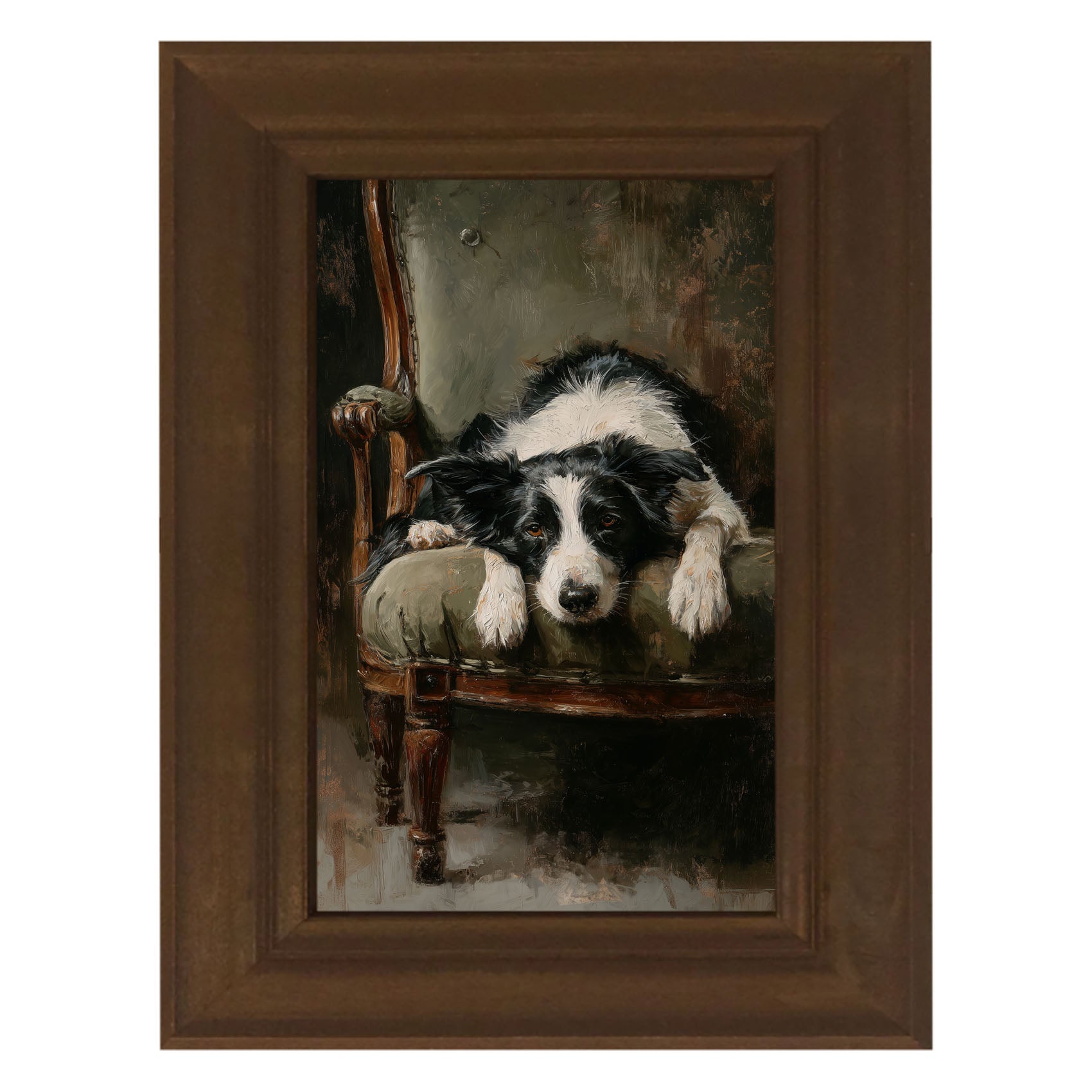 Armchair with Border Collie Dog
