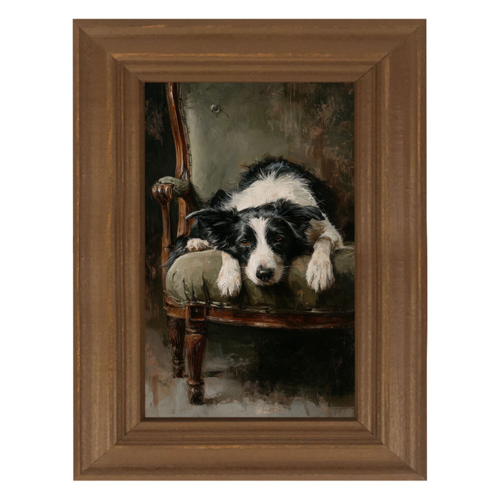 Armchair with Border Collie Dog