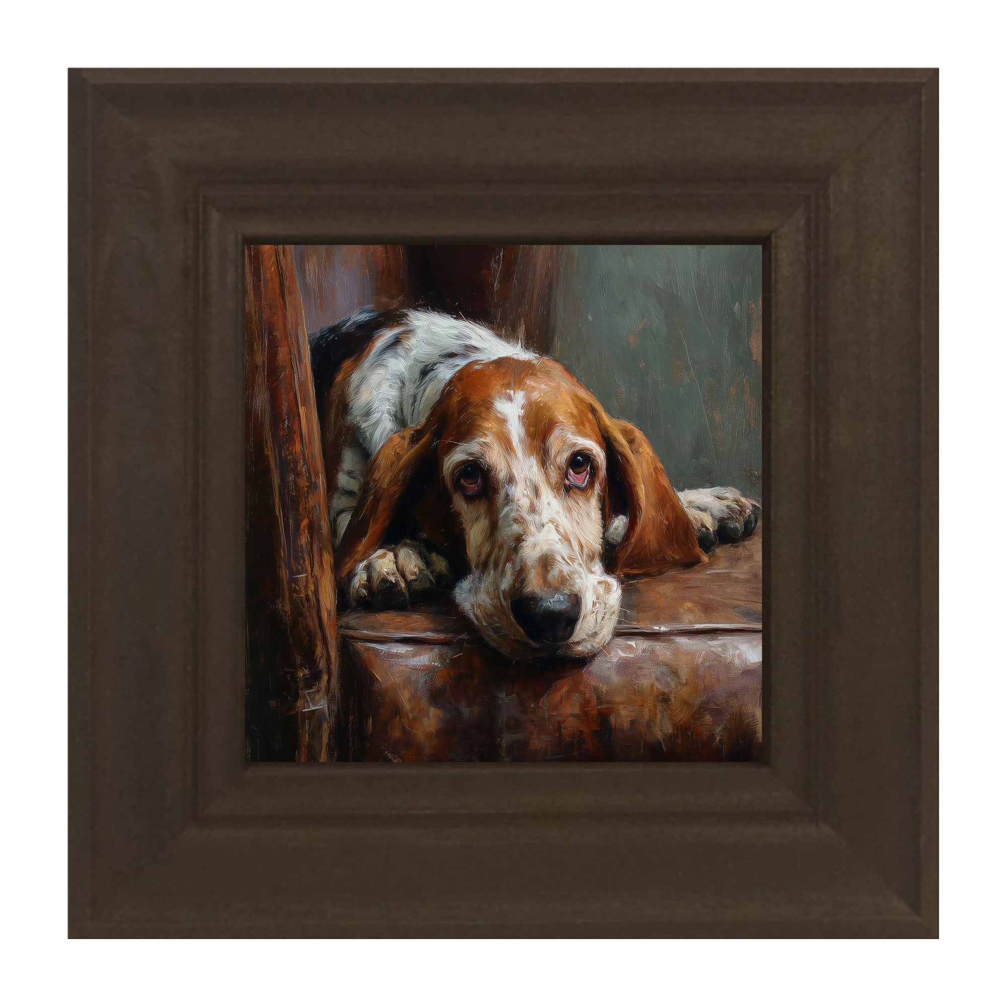 Armchair with Basset Hound
