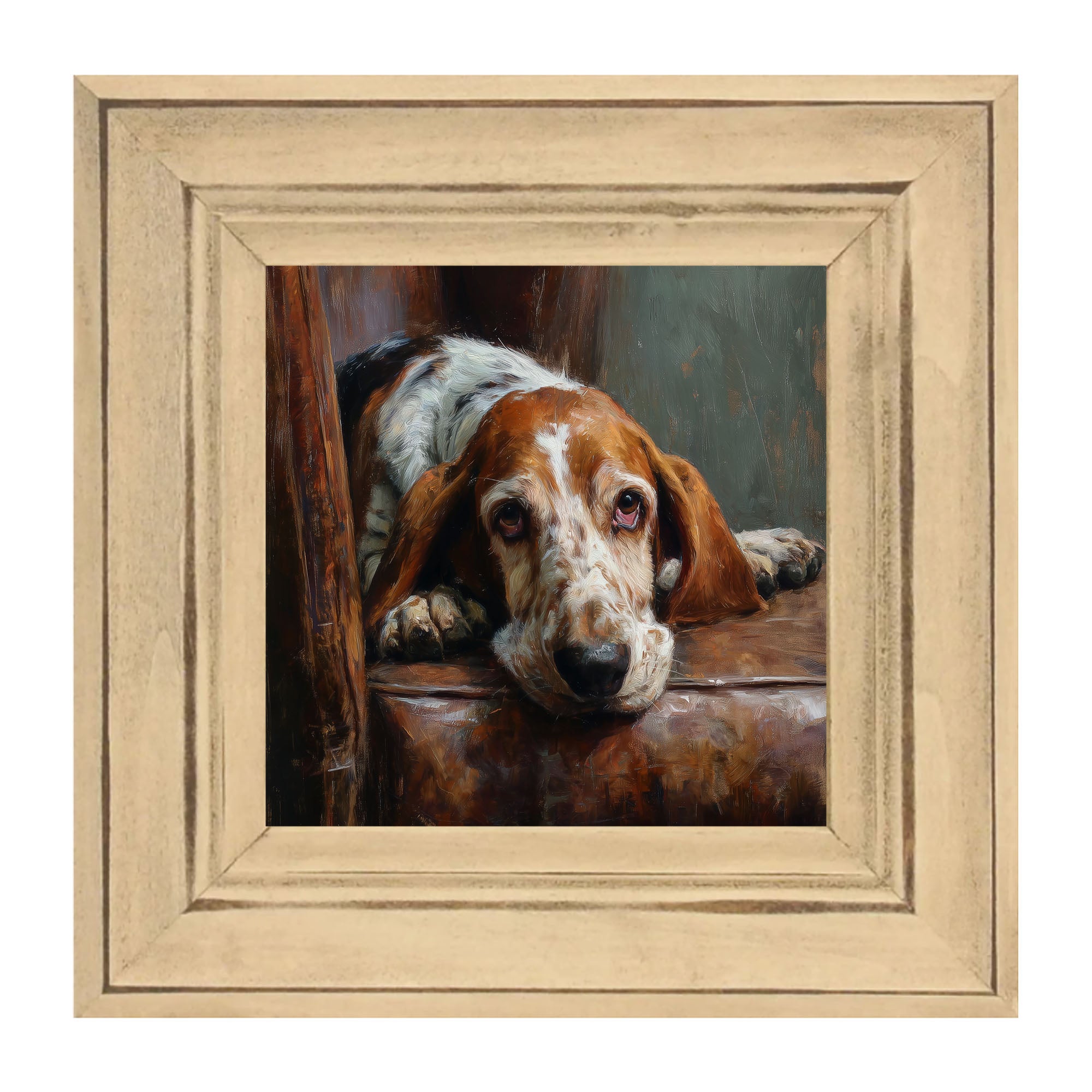 Armchair with Basset Hound
