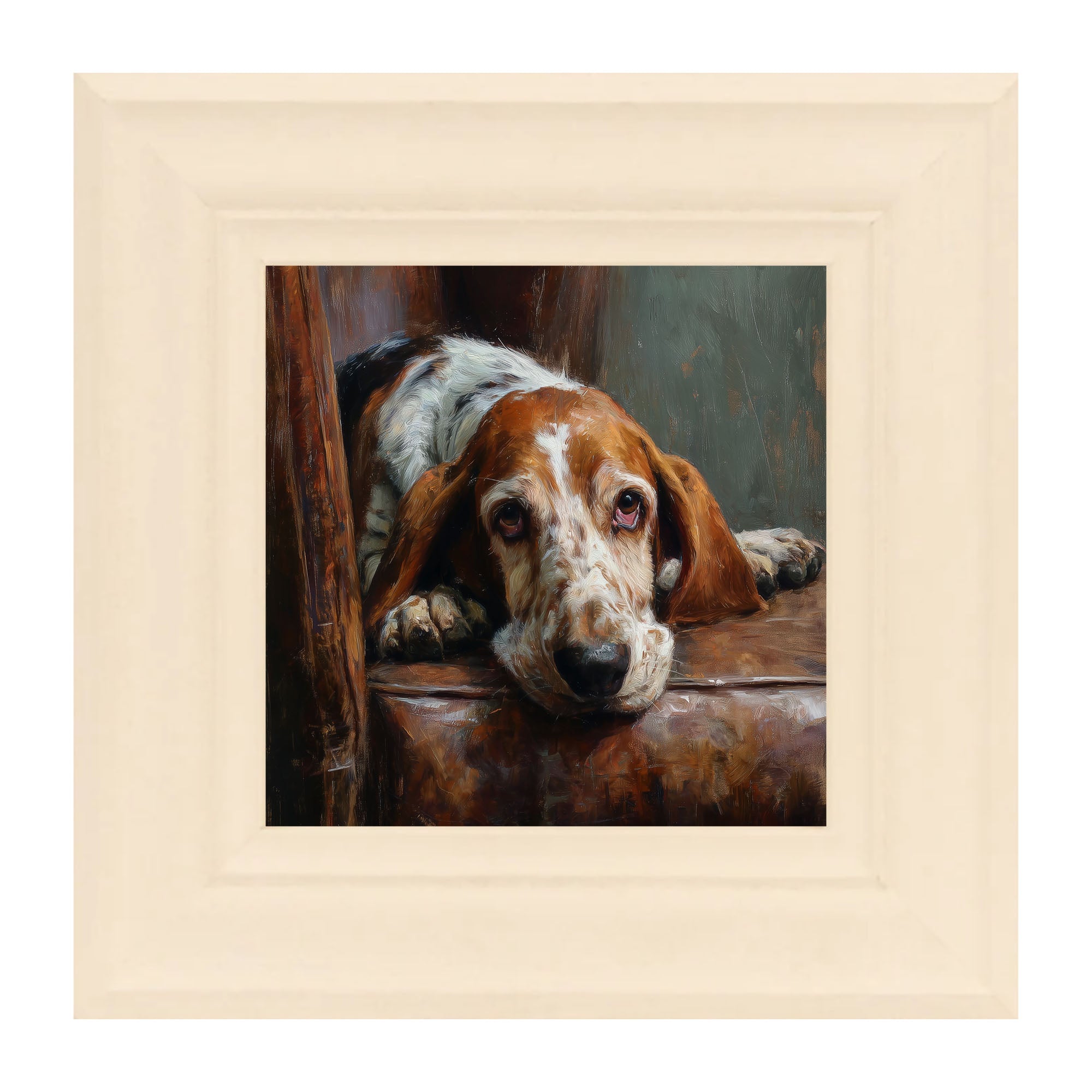 Armchair with Basset Hound