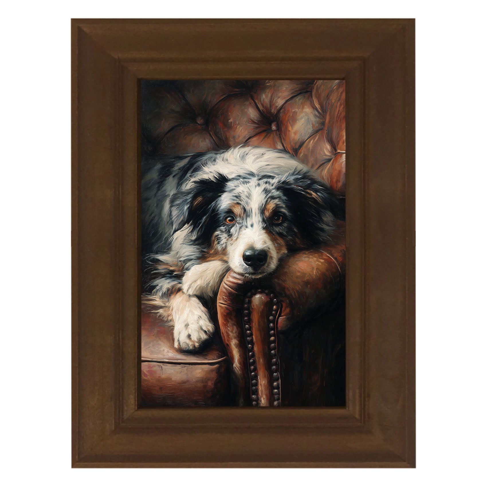 Armchair with Australian Shephard Dog