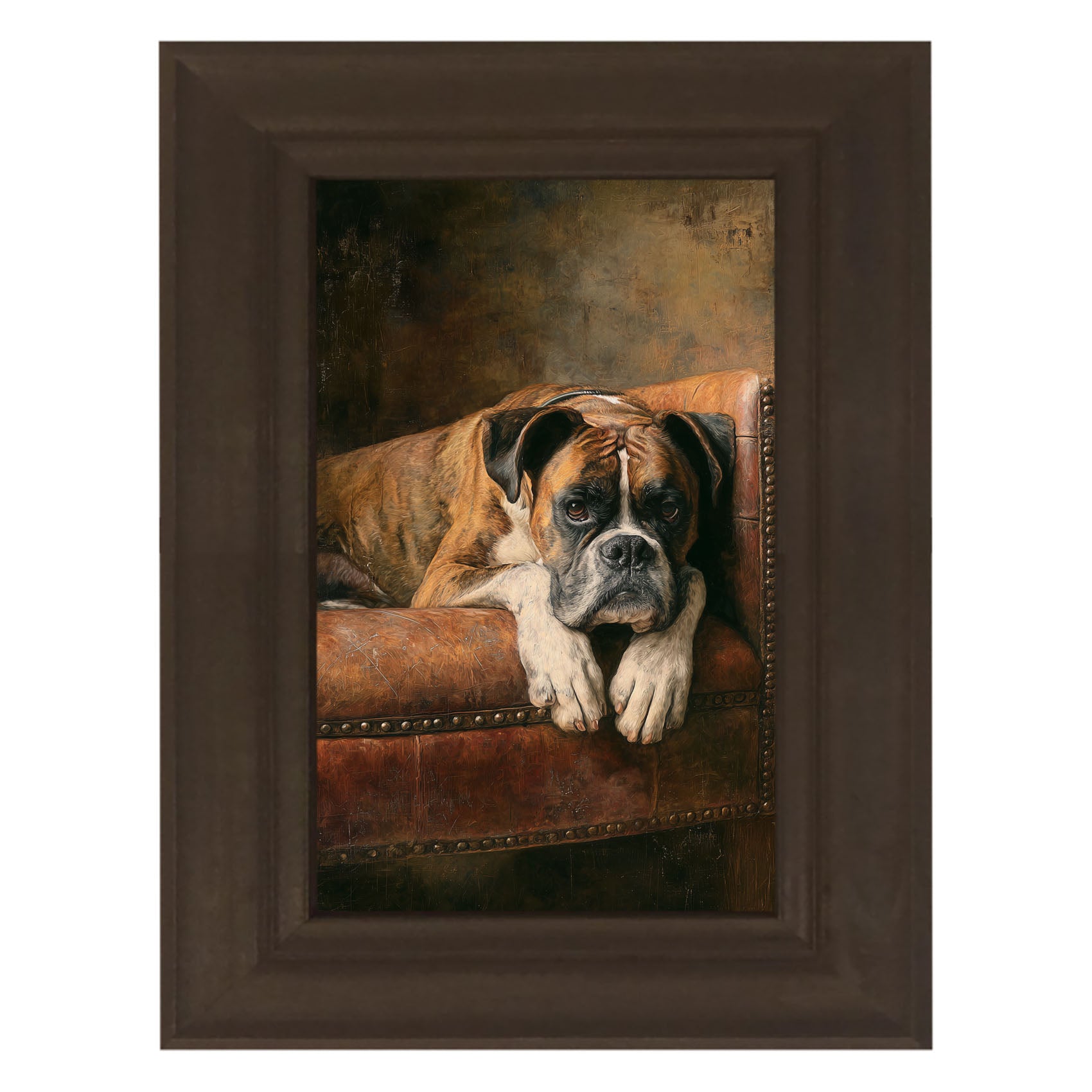 Armchair with Boxer Dog