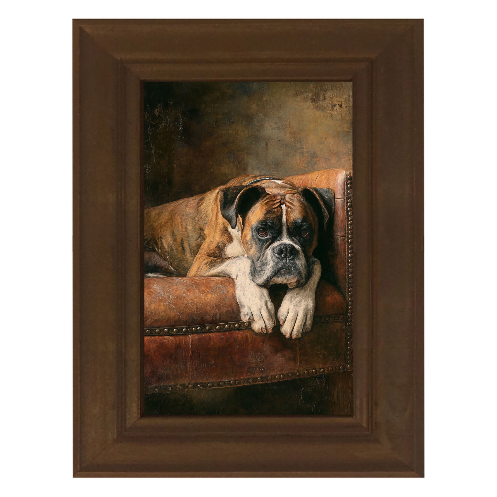 Armchair with Boxer Dog
