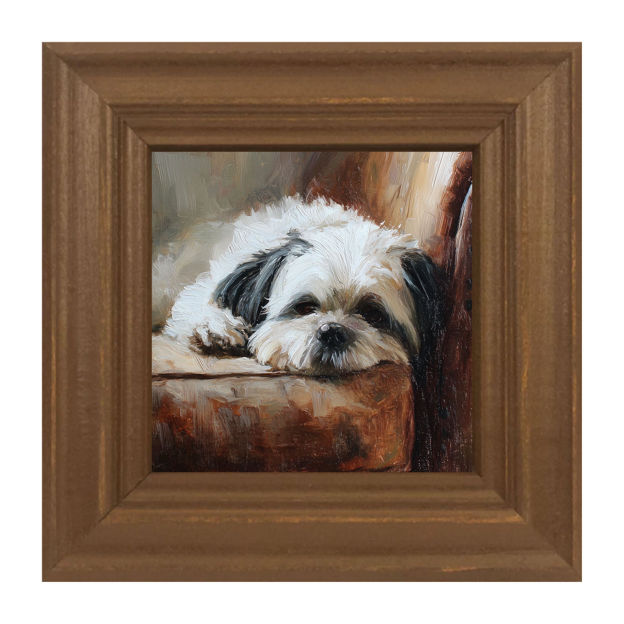 Armchair with Shih Tzu Dog