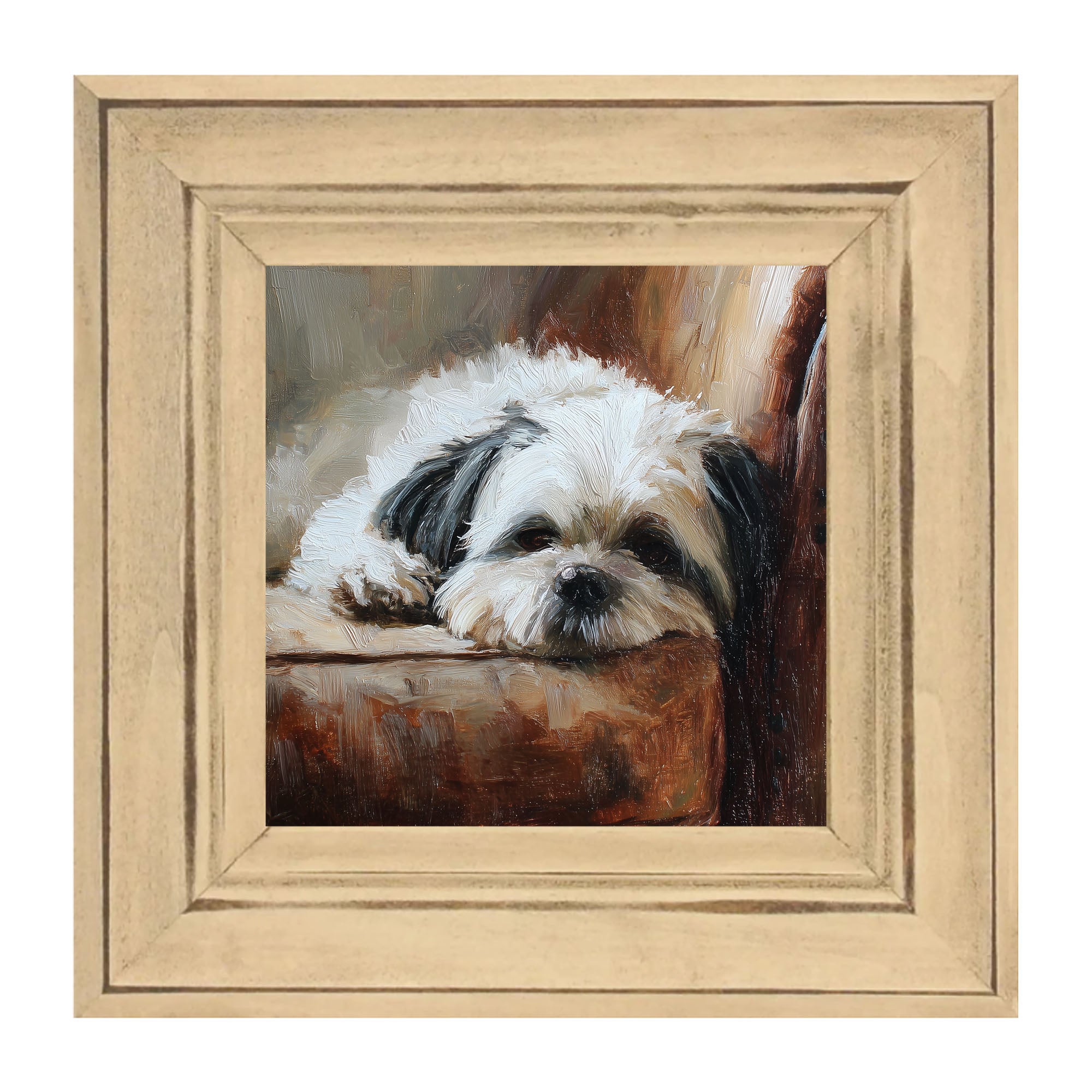 Armchair with Shih Tzu Dog