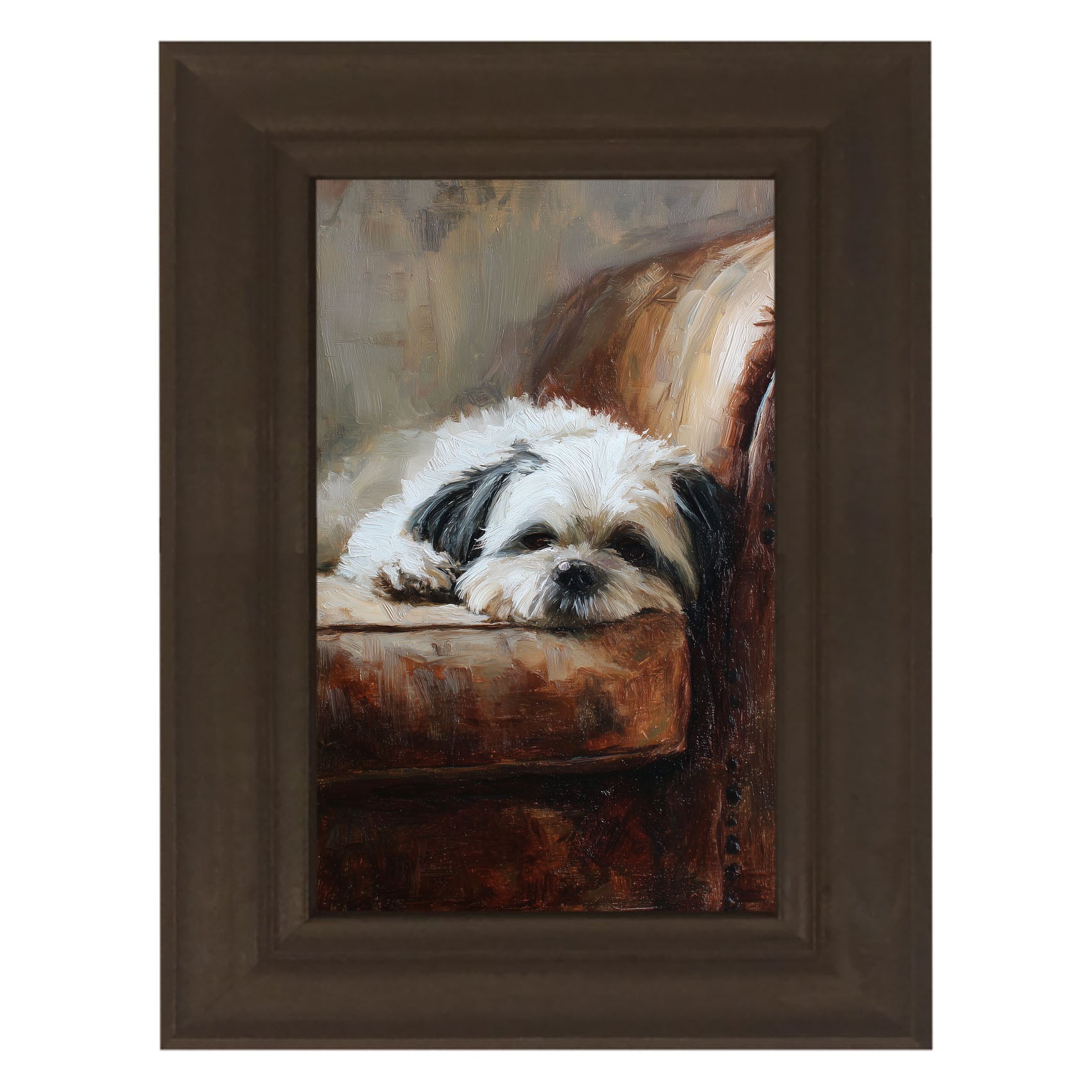 Armchair with Shih Tzu Dog