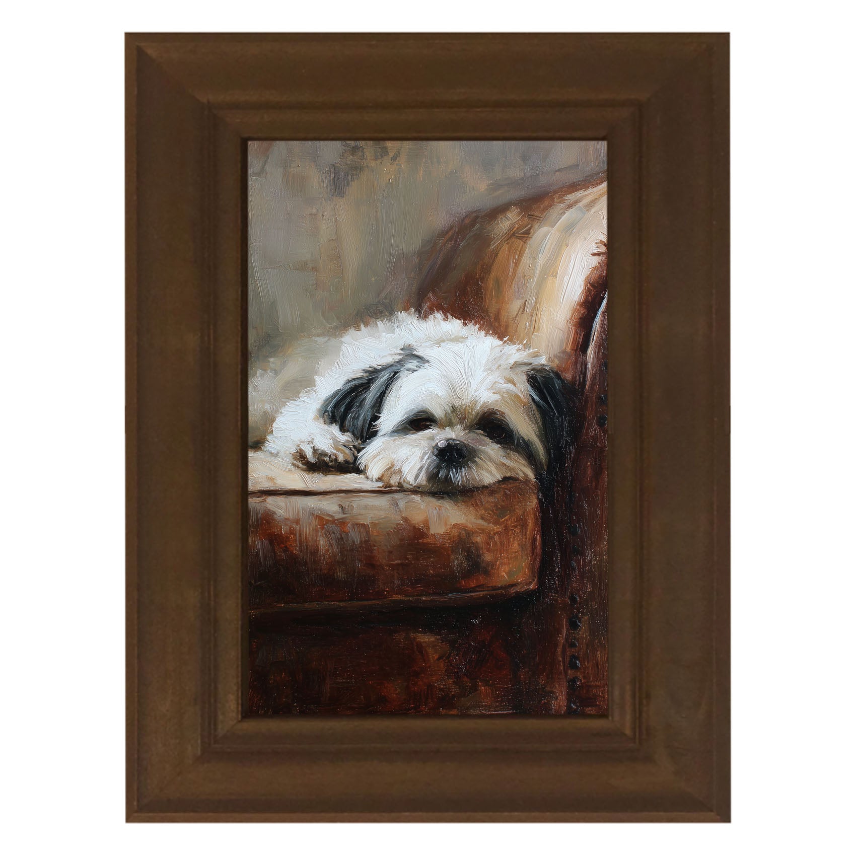 Armchair with Shih Tzu Dog