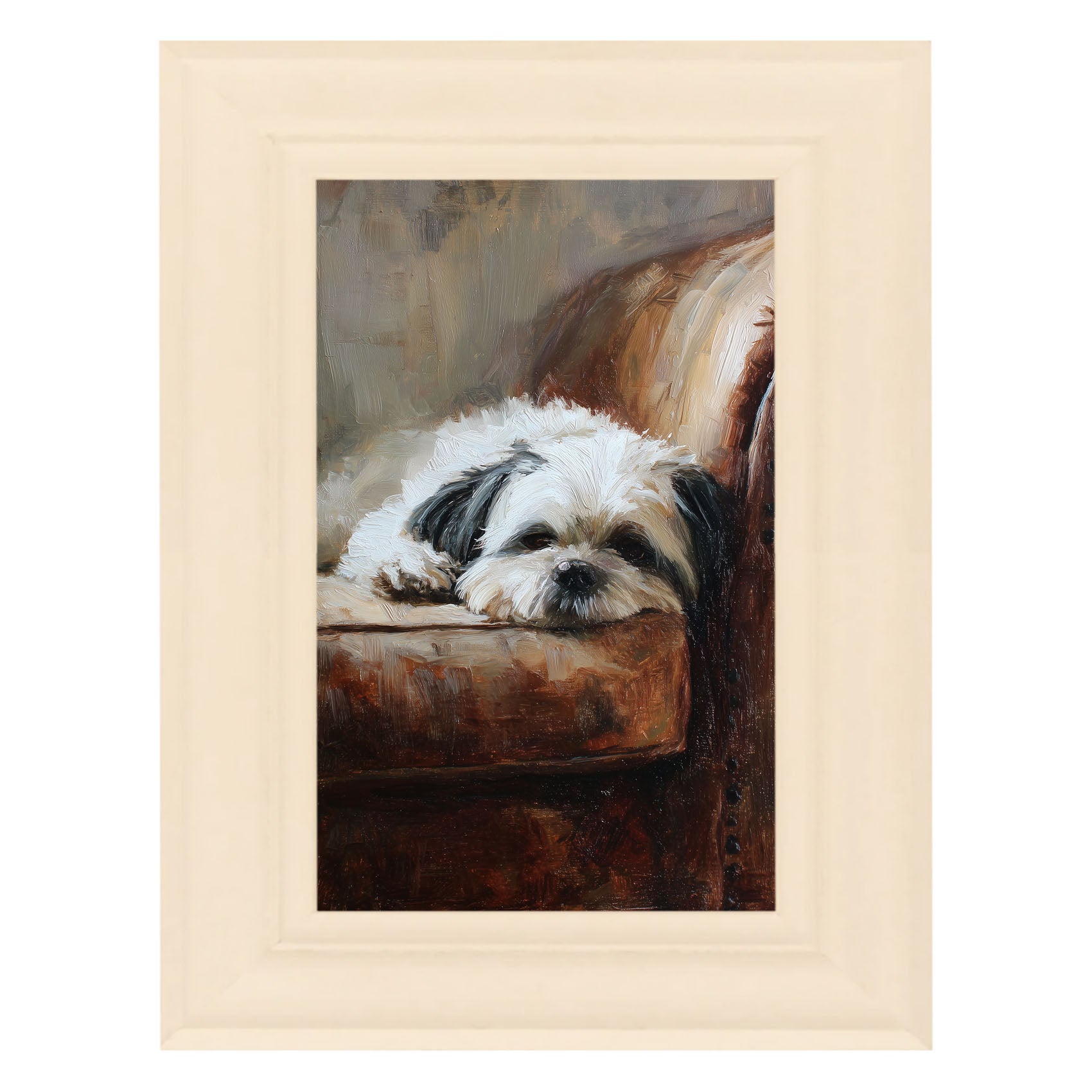 Armchair with Shih Tzu Dog