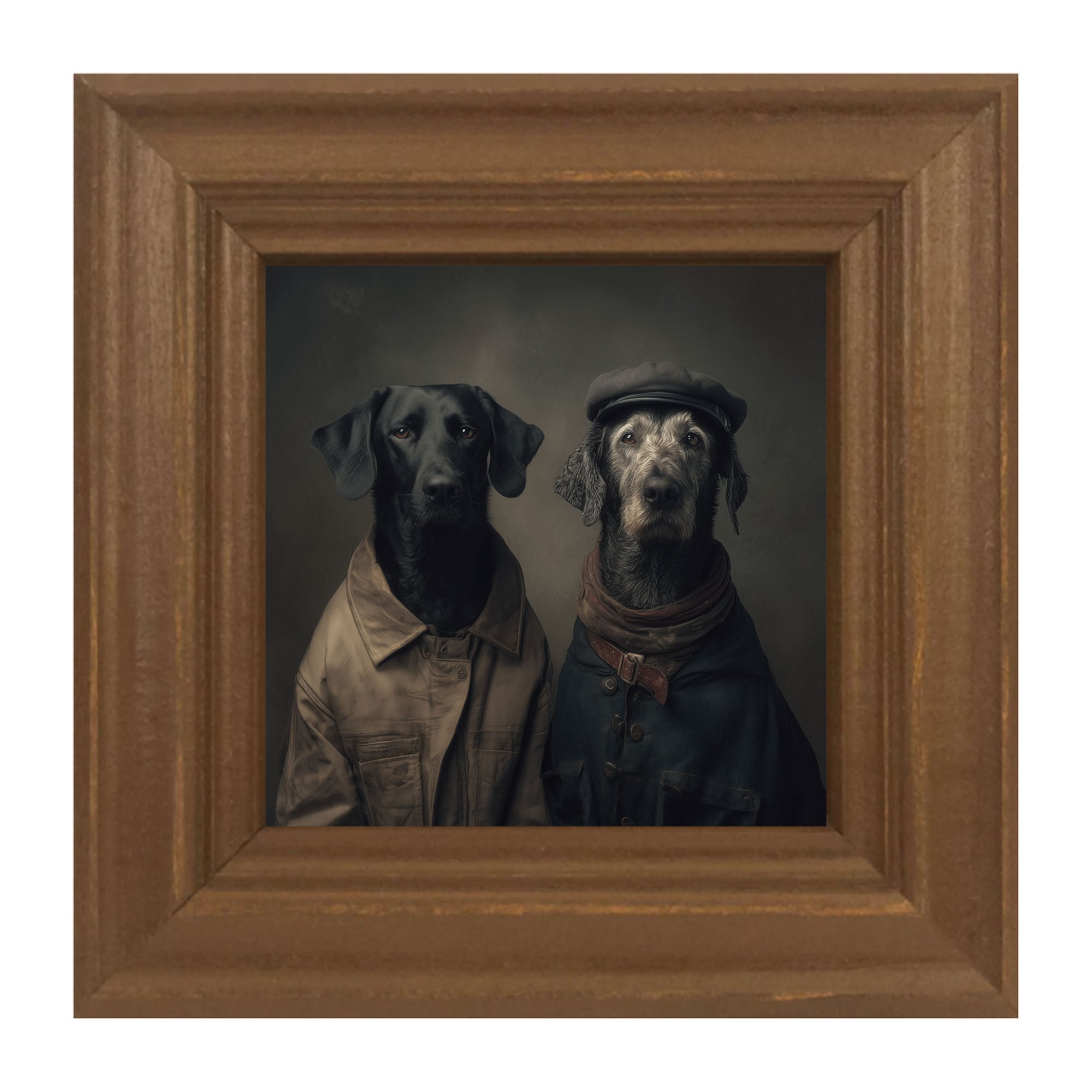 Portrait of Dogs in Coats