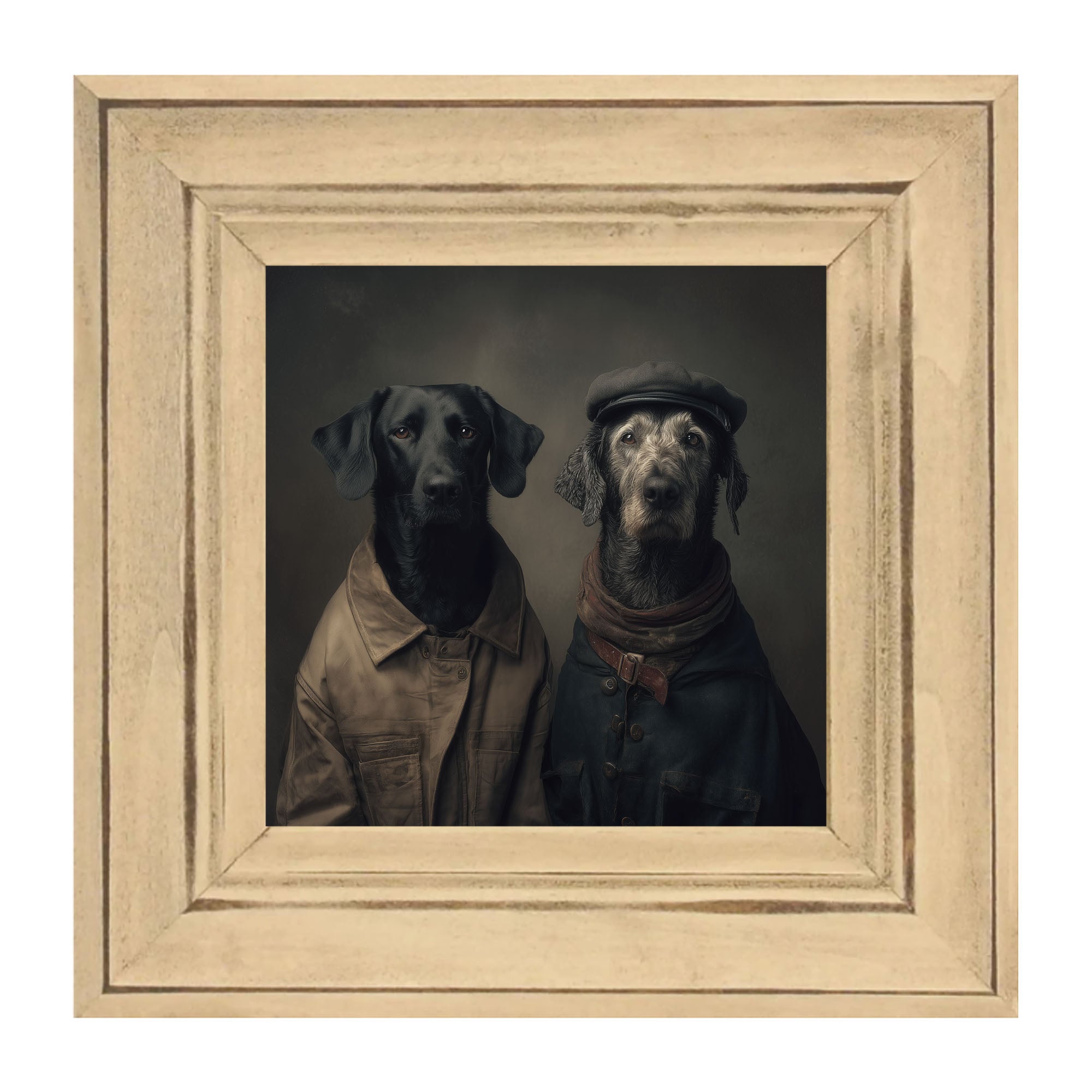 Portrait of Dogs in Coats