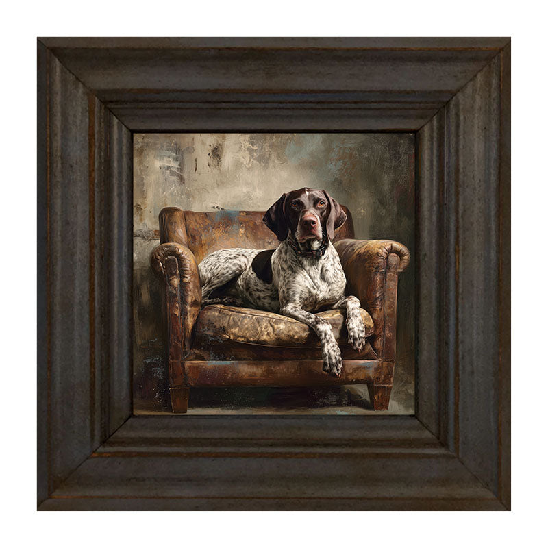 Armchair with American Pointer Dog