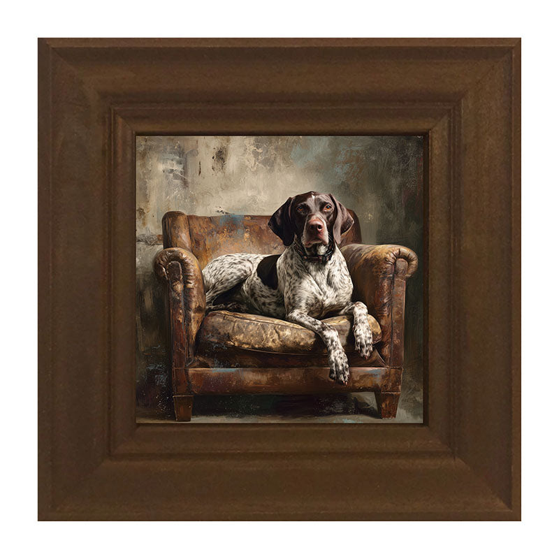Armchair with American Pointer Dog