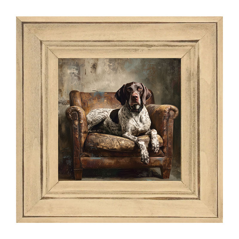 Armchair with American Pointer Dog