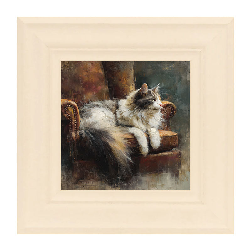 Armchair with Long Haired Cat