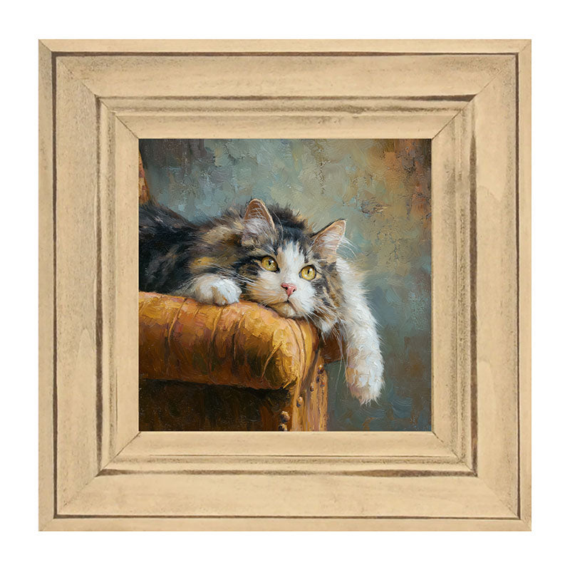 Armchair with Lounging Cat