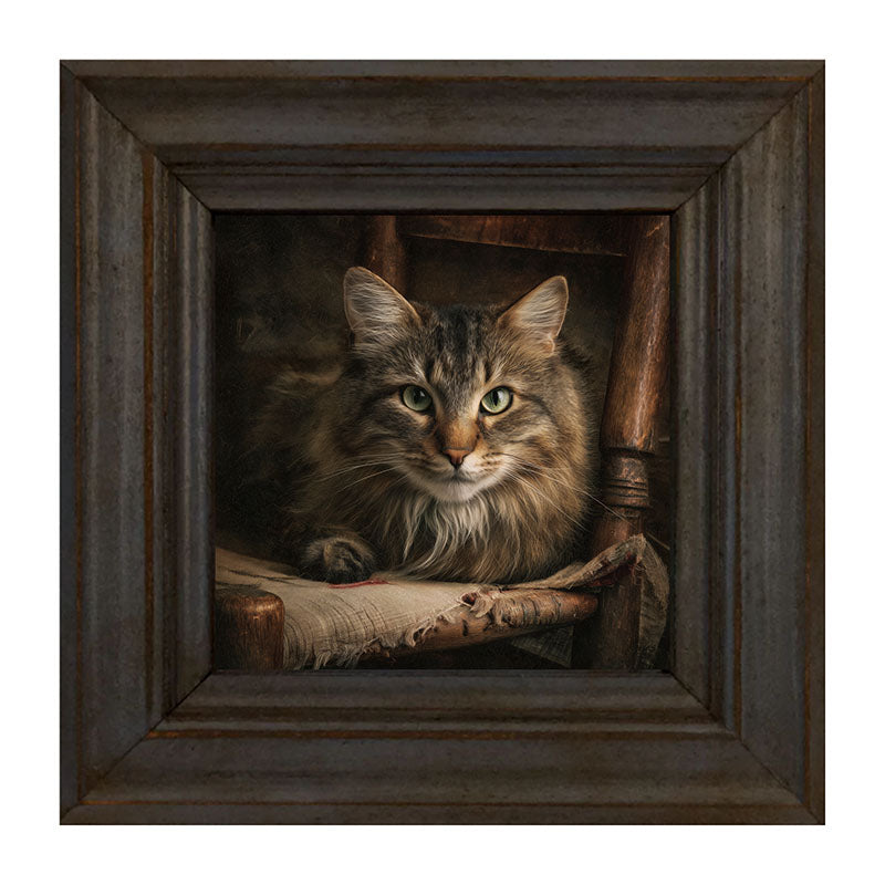 Armchair with Norwegian Forest Cat