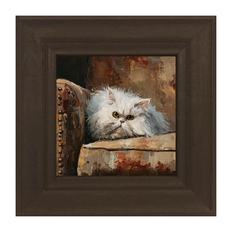 Armchair with Persian Cat Resting