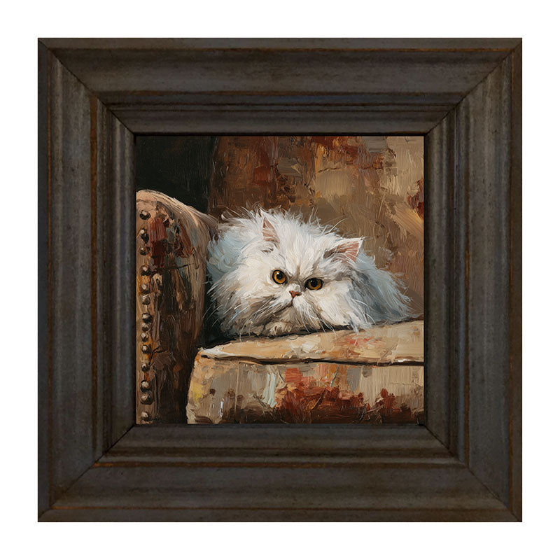 Armchair with Persian Cat Resting