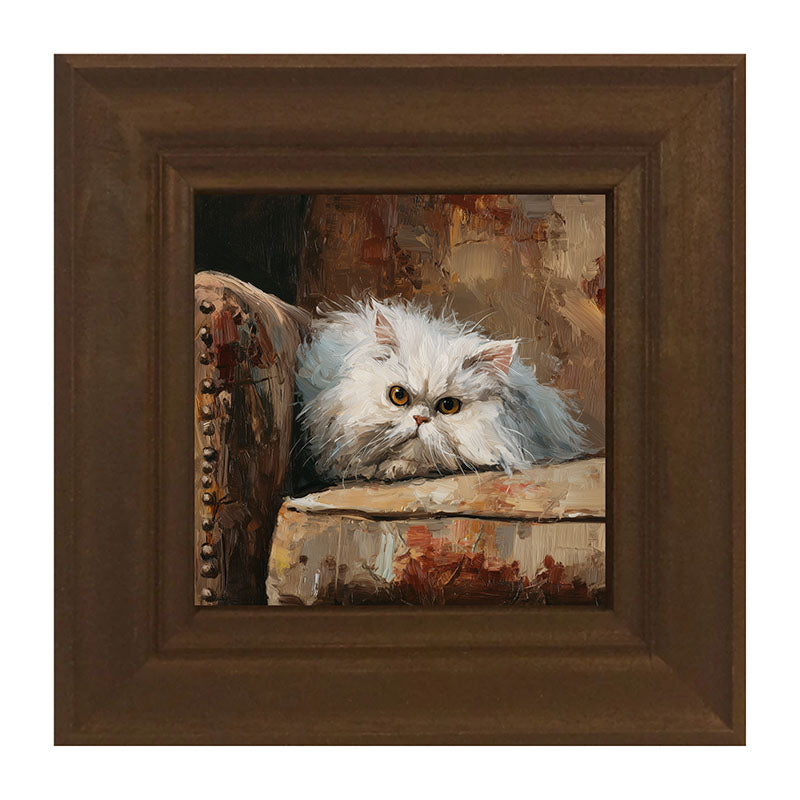 Armchair with Persian Cat Resting