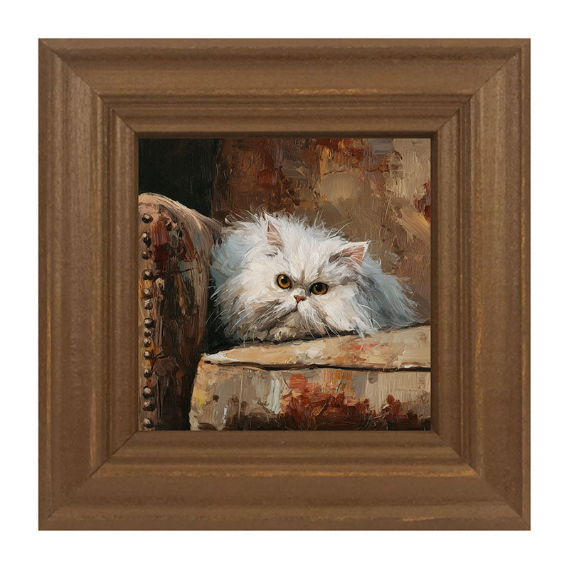 Armchair with Persian Cat Resting
