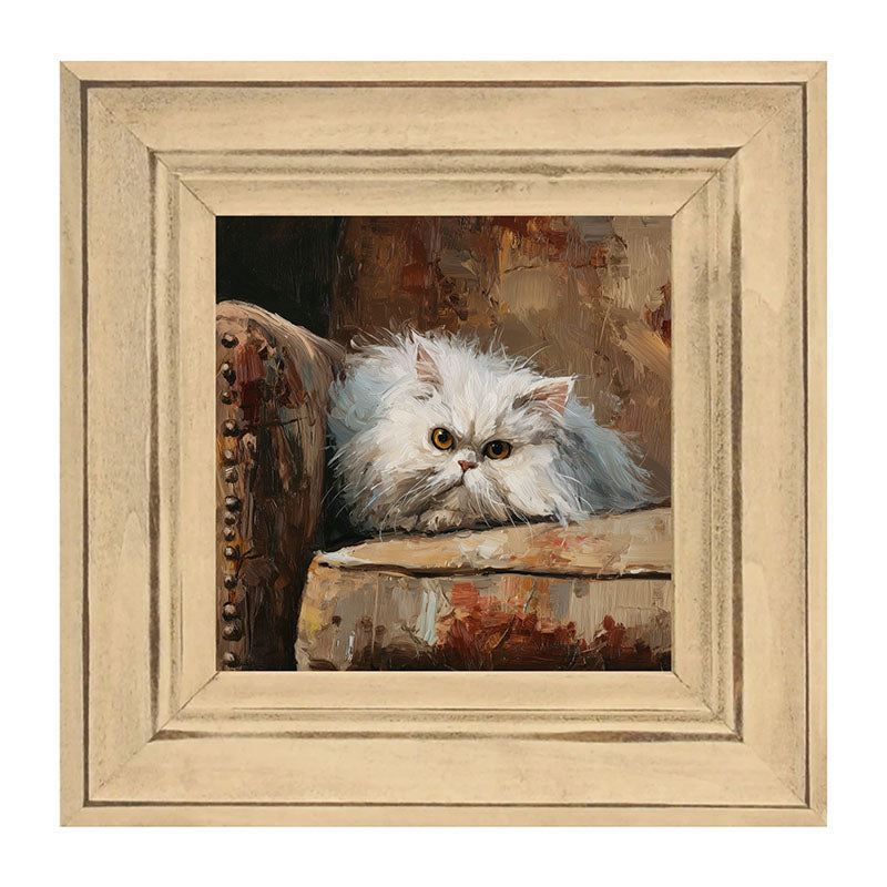 Armchair with Persian Cat Resting