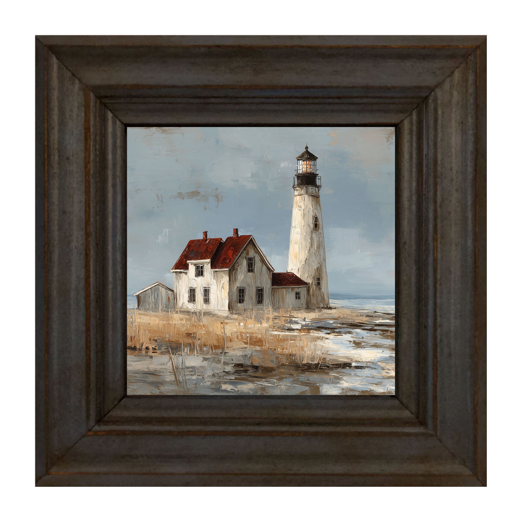Ocean Island - Lighthouse with Red Roof