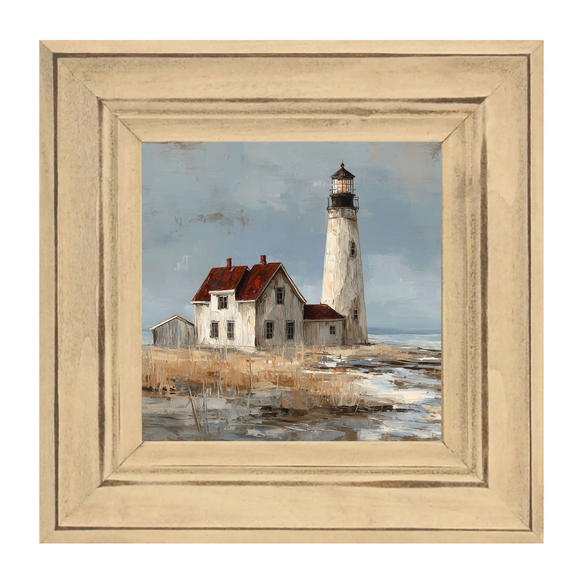 Ocean Island - Lighthouse with Red Roof