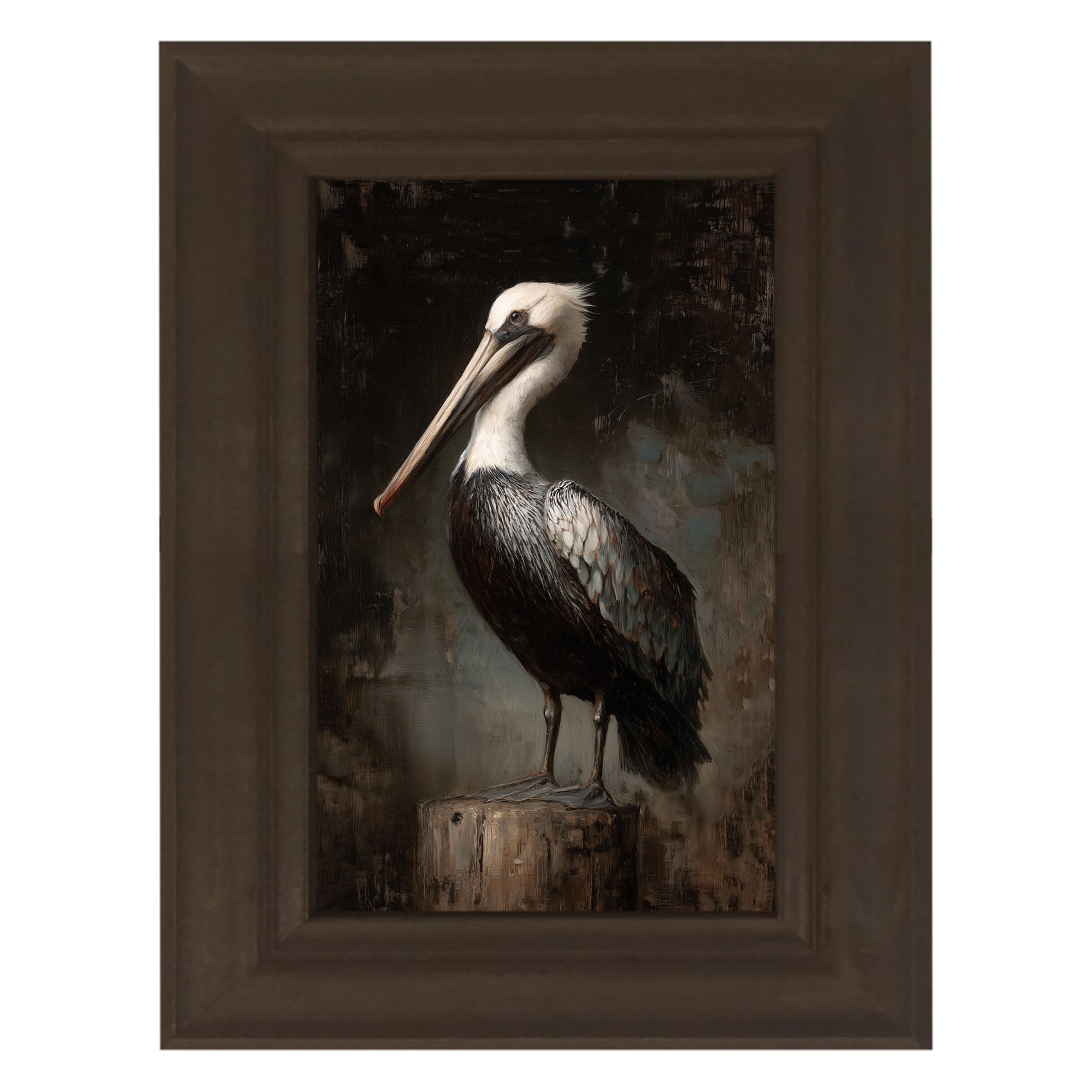 Beach Bird - Black and White Pelican