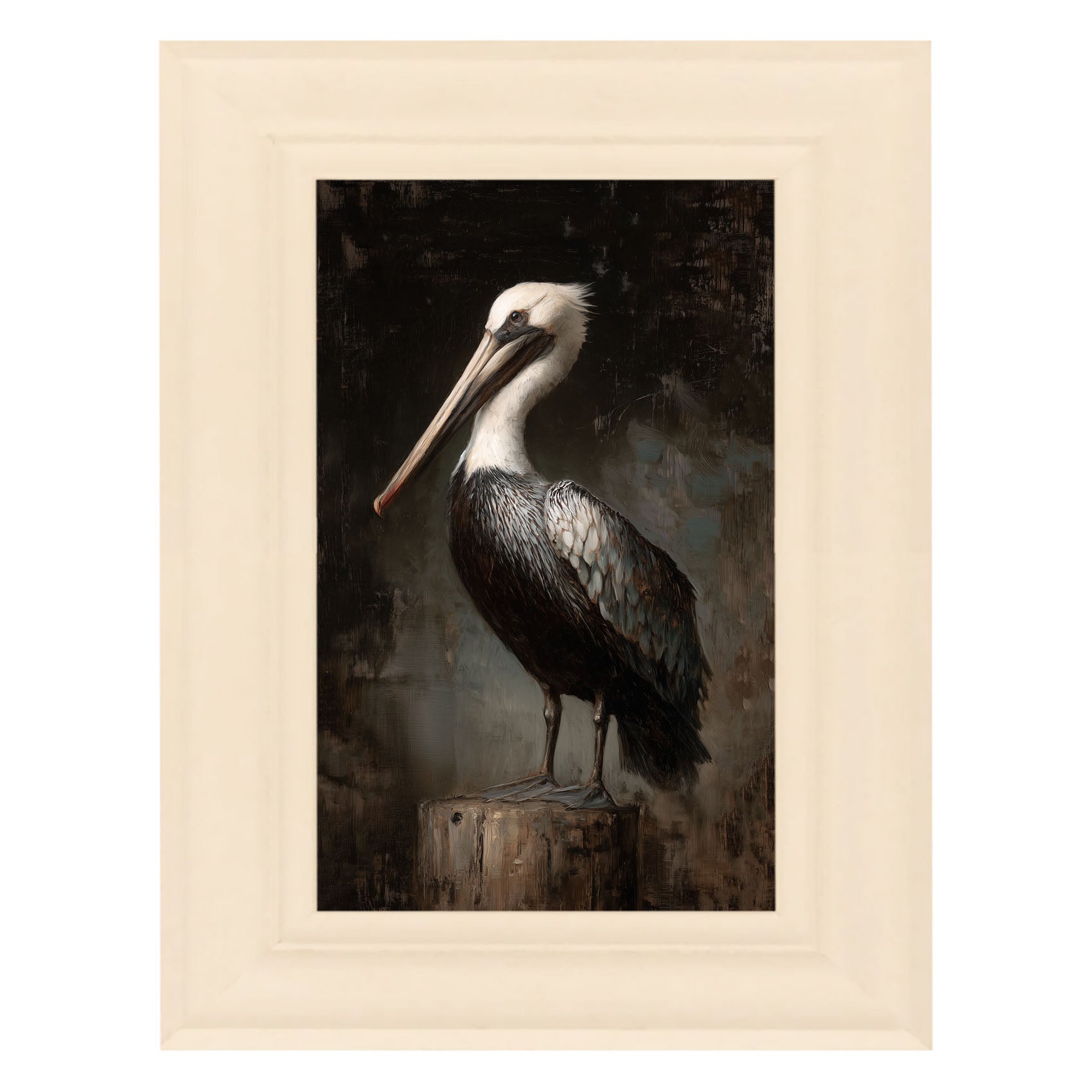Beach Bird - Black and White Pelican