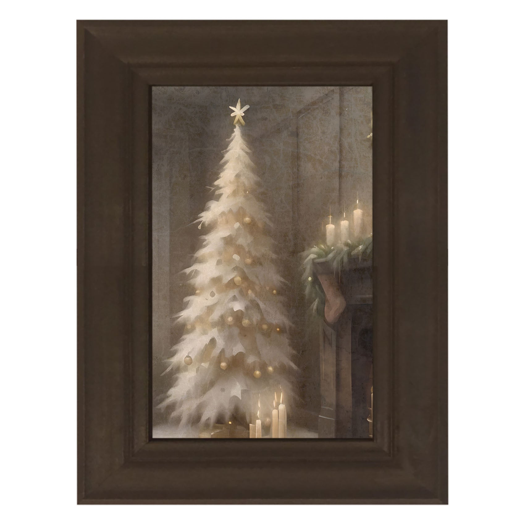 Gold and white Christmas tree