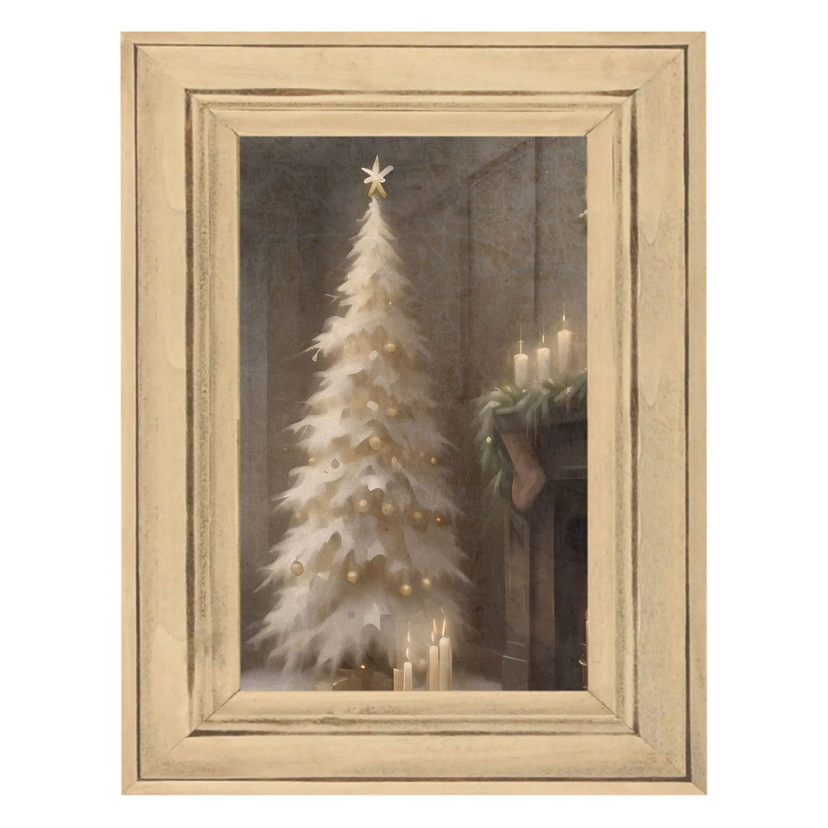 Gold and white Christmas tree