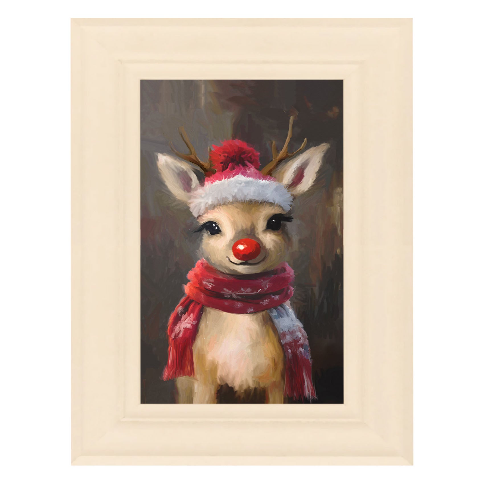 The red nosed reindeer in winter