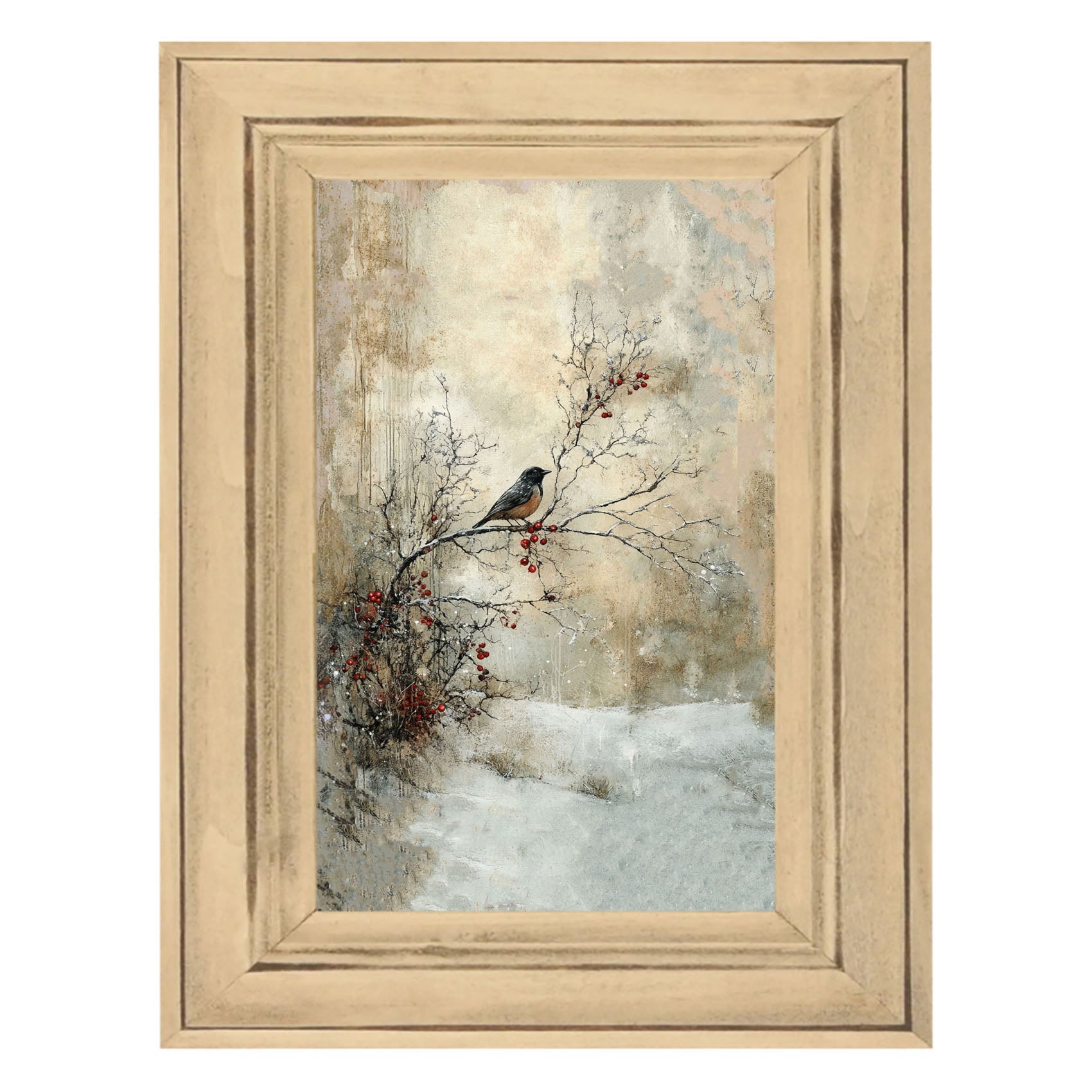 Bird on Berry Branch