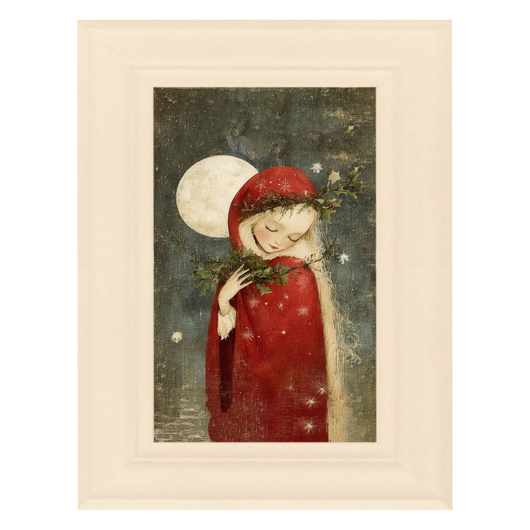 Christmas Girl with Pine