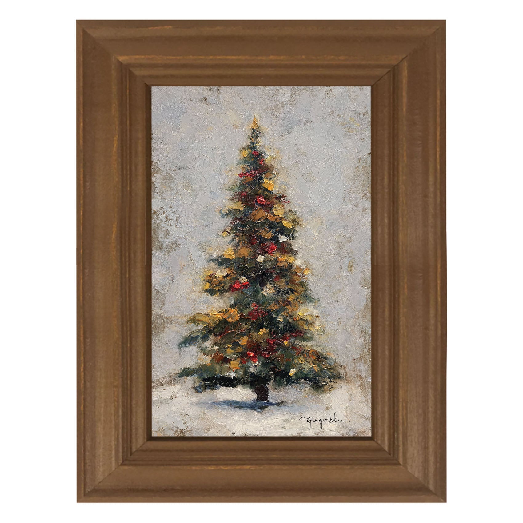 White Background Christmas Tree