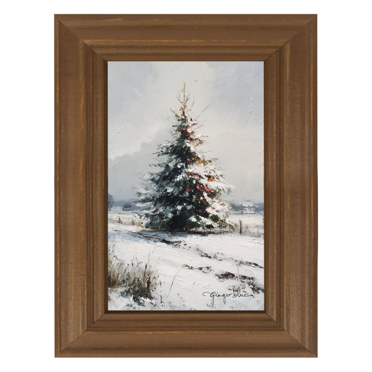 Christmas Tree near Fence