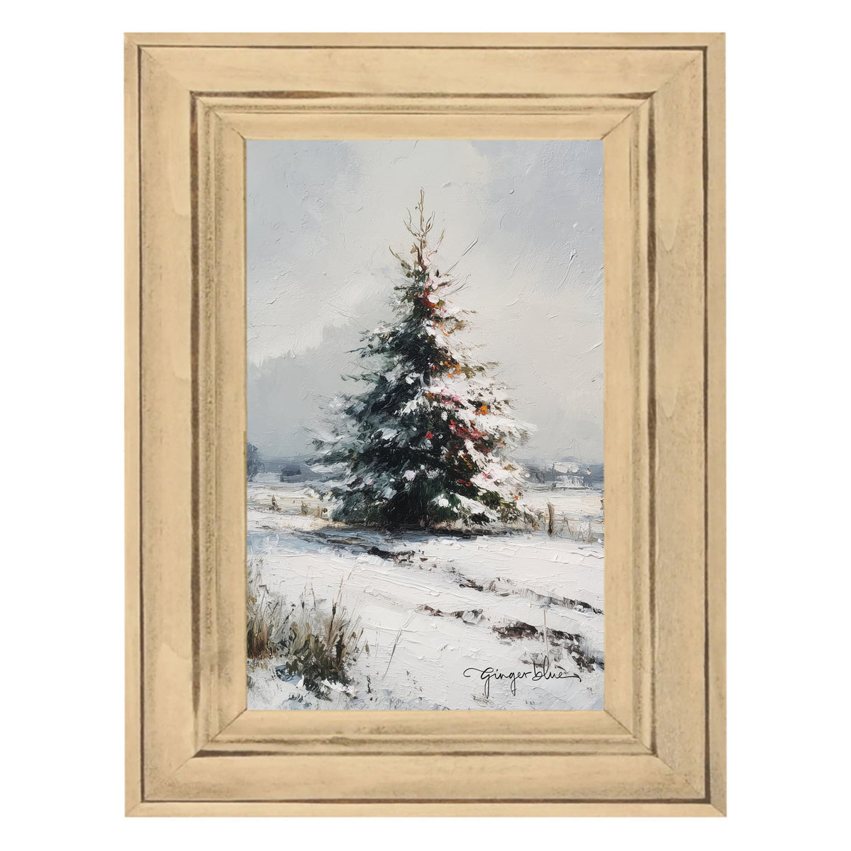 Christmas Tree near Fence