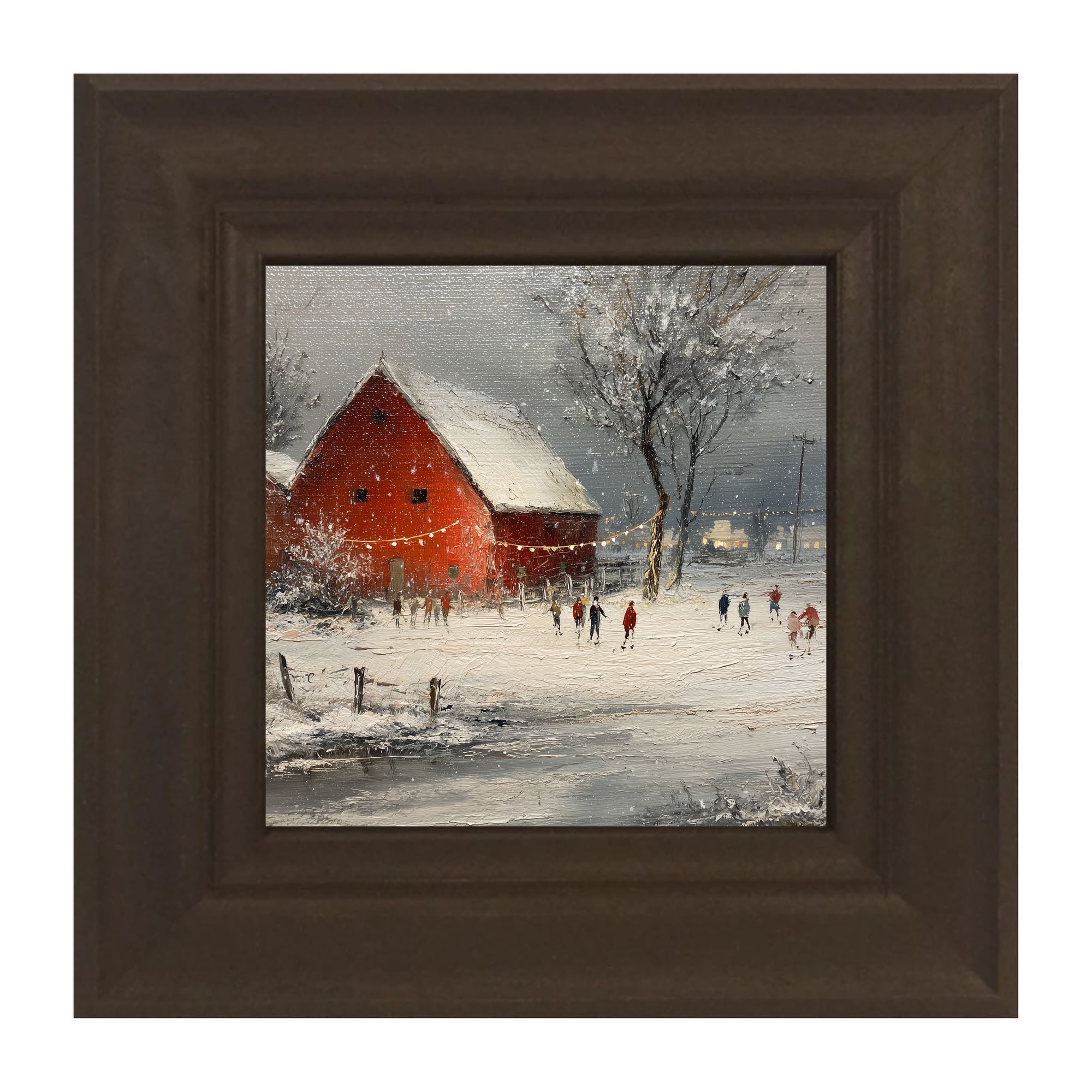 Children Skating at the Red Barn