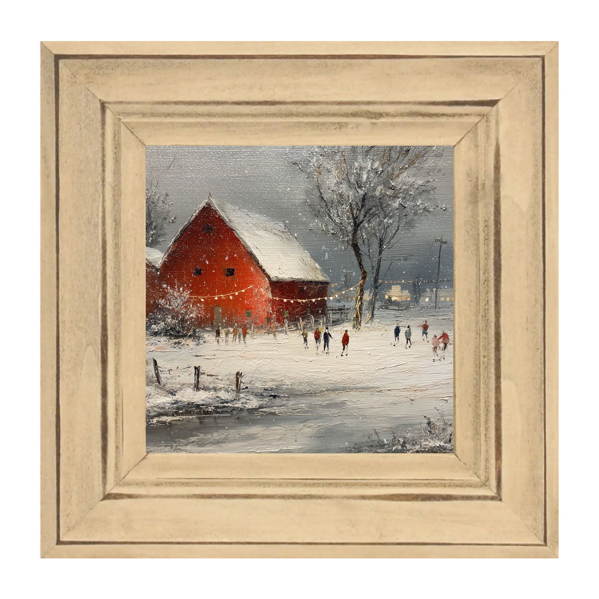 Children Skating at the Red Barn