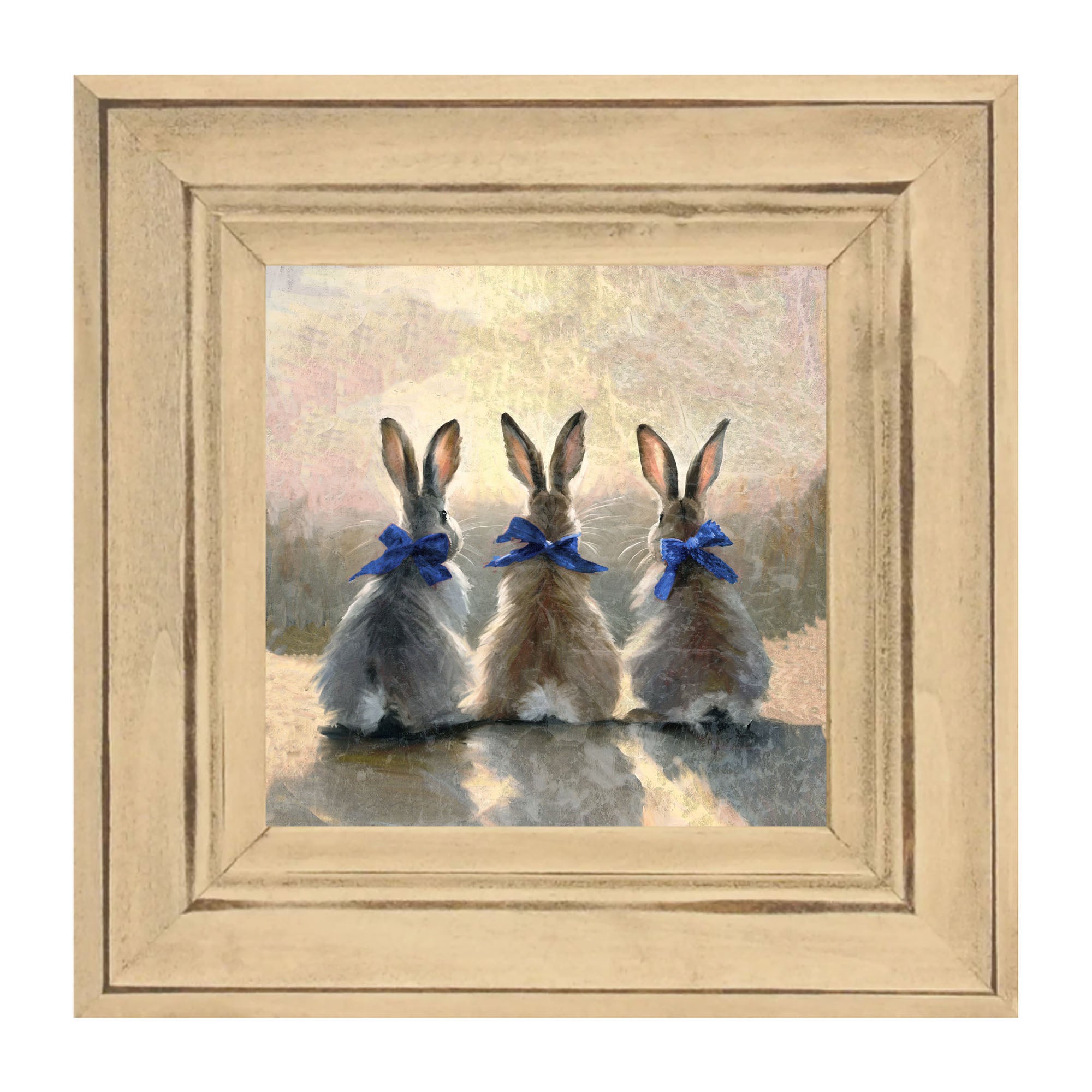 Bunnies with Blue Bows