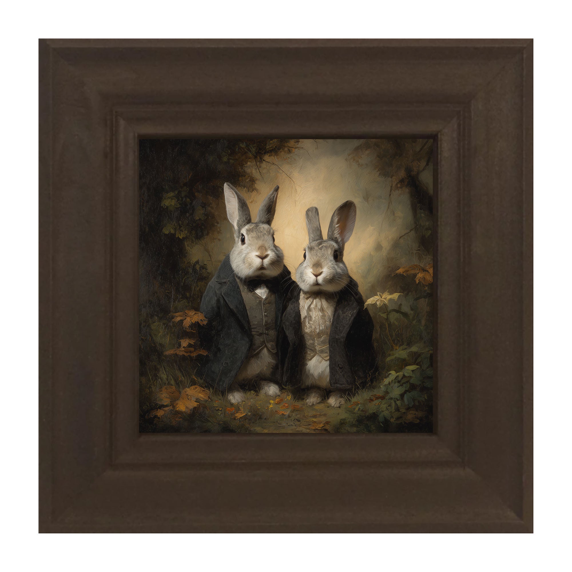 Bunnies Posing in Coats