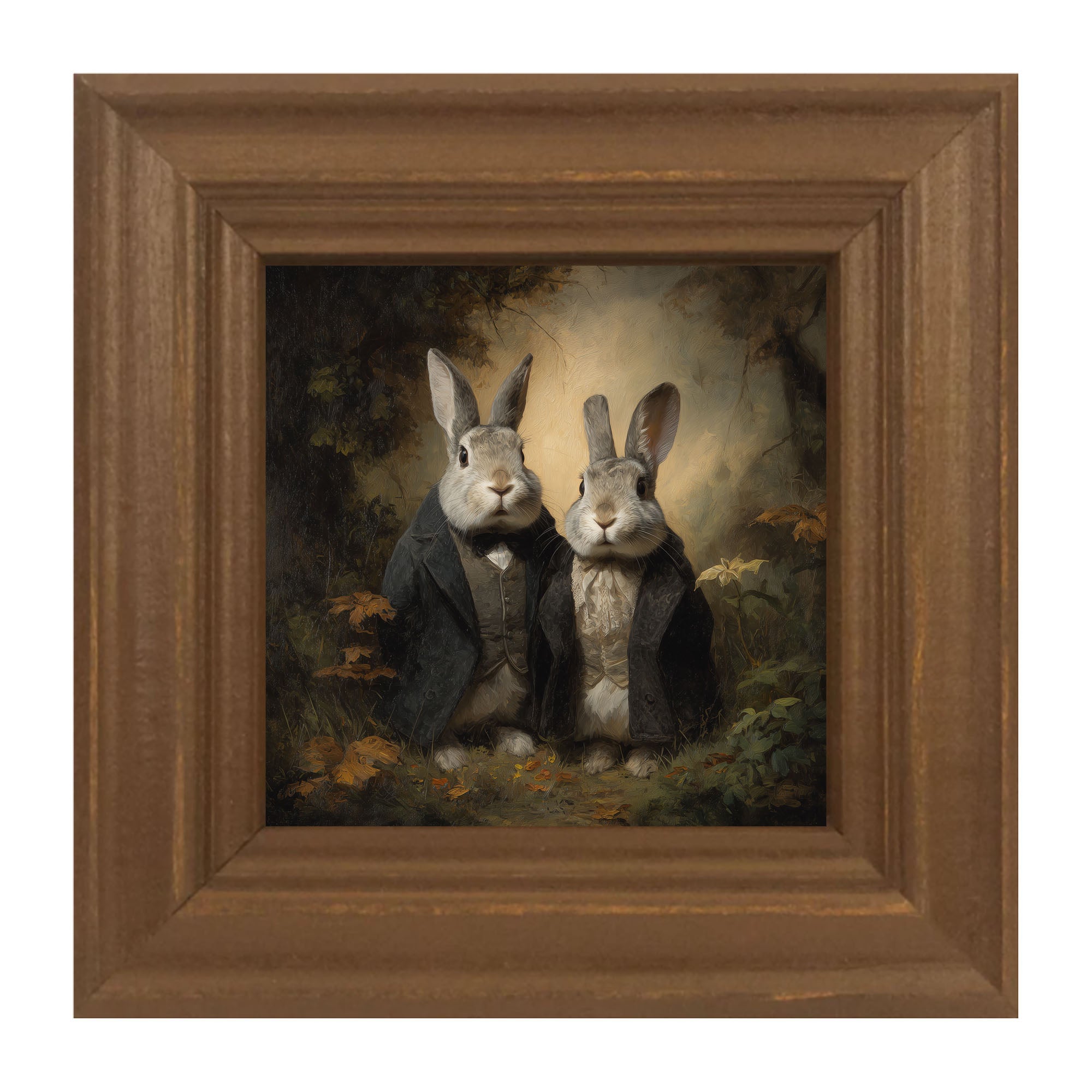 Bunnies Posing in Coats