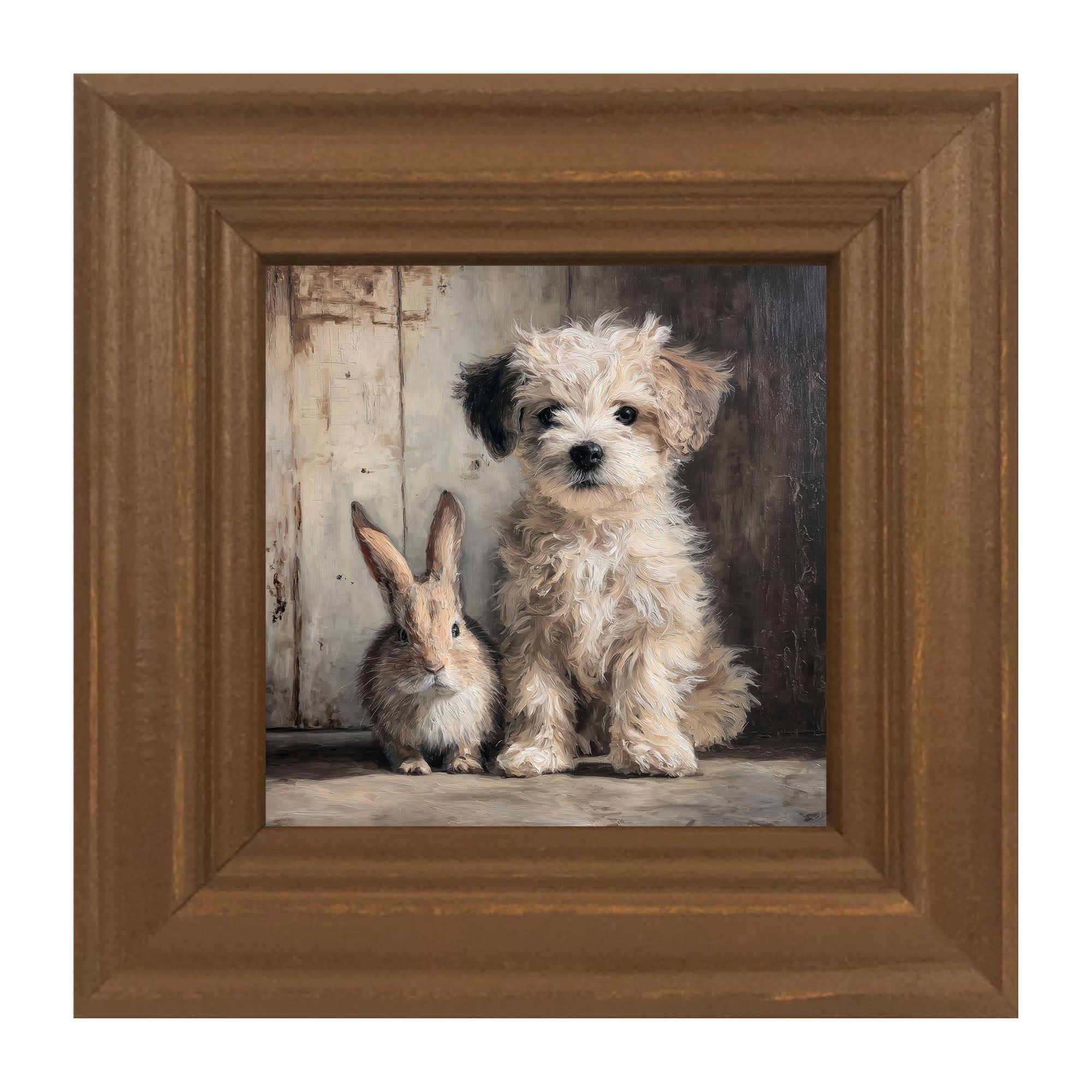Dog Posing with Bunny