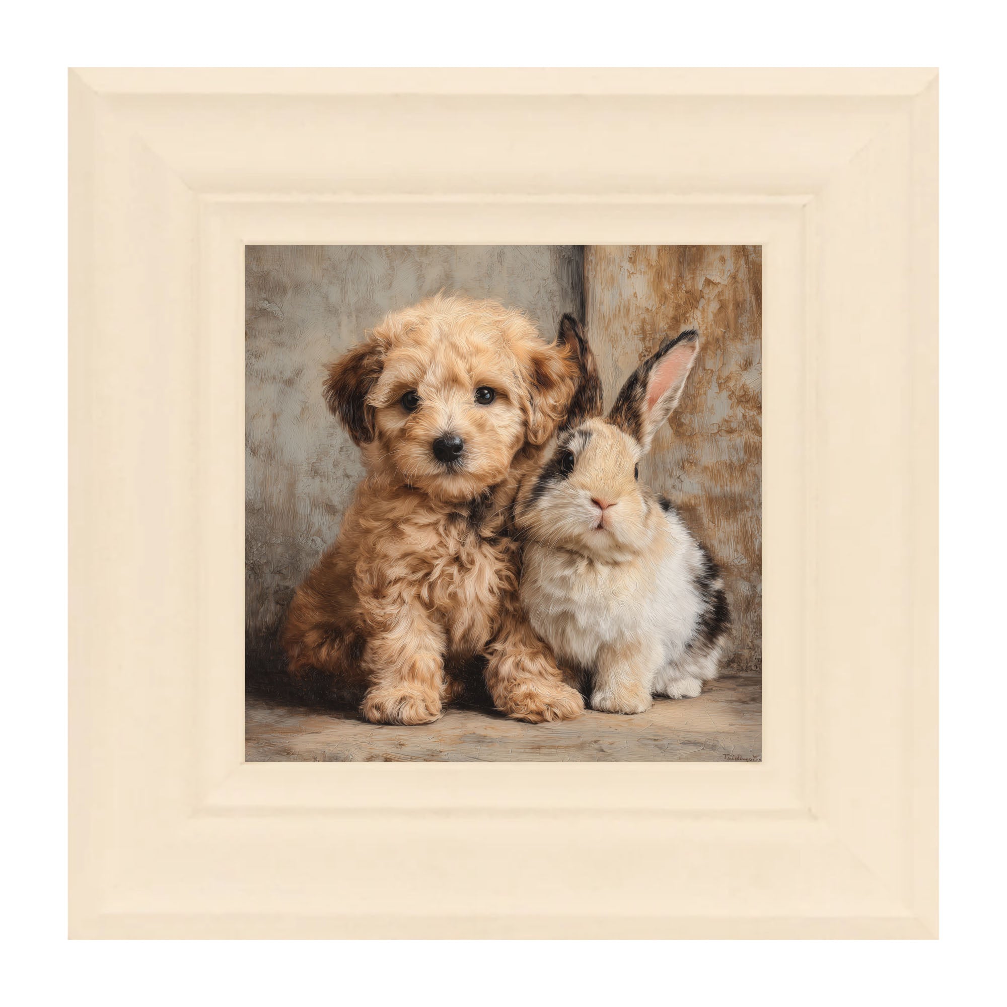 Dog and Bunny Friends