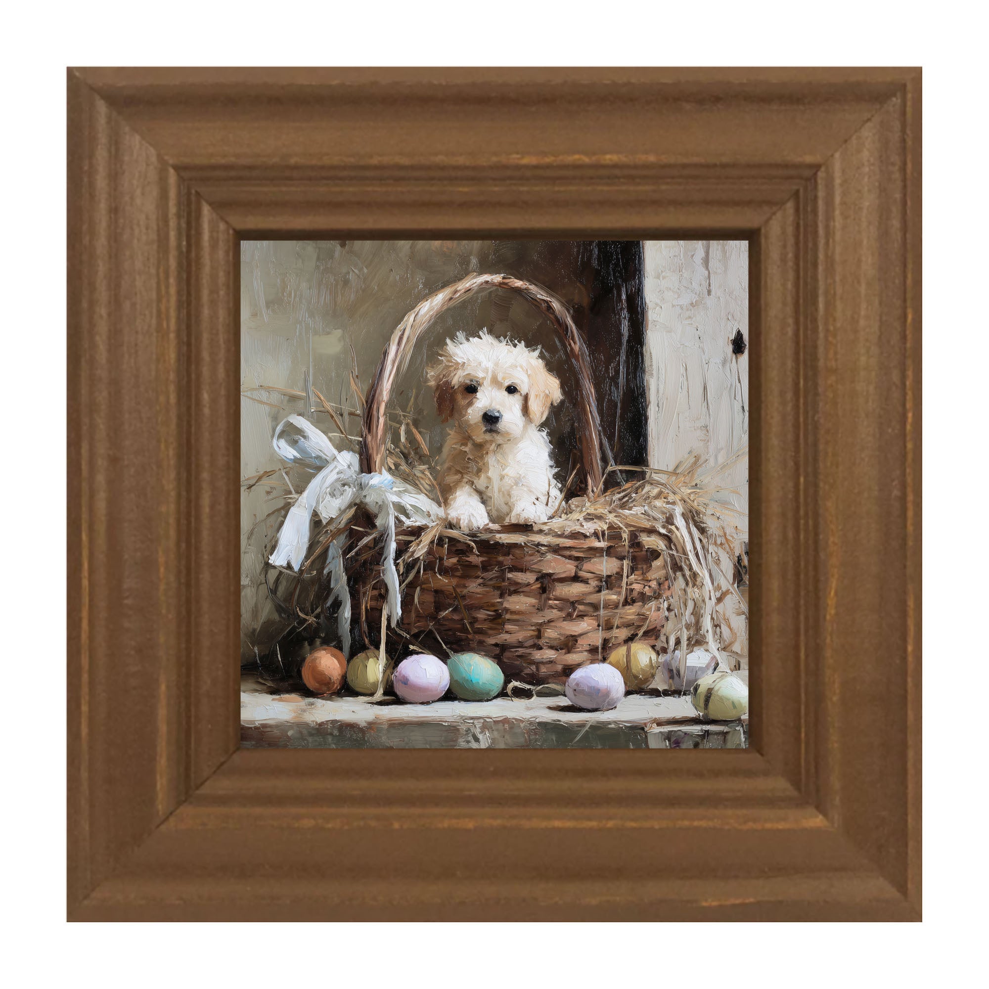 Easter Basket - Dog with Easter eggs