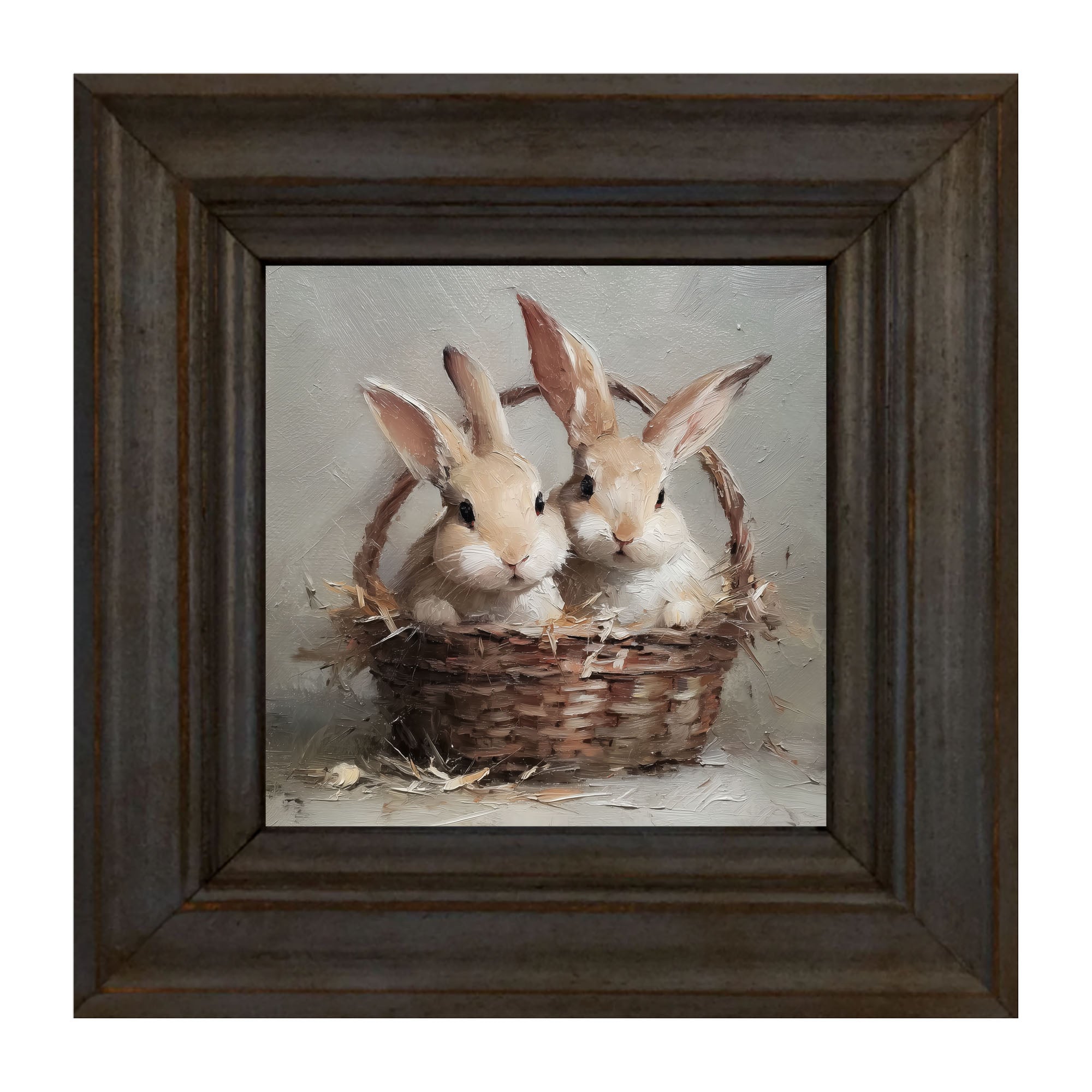 Easter Basket - Pair of Bunnies