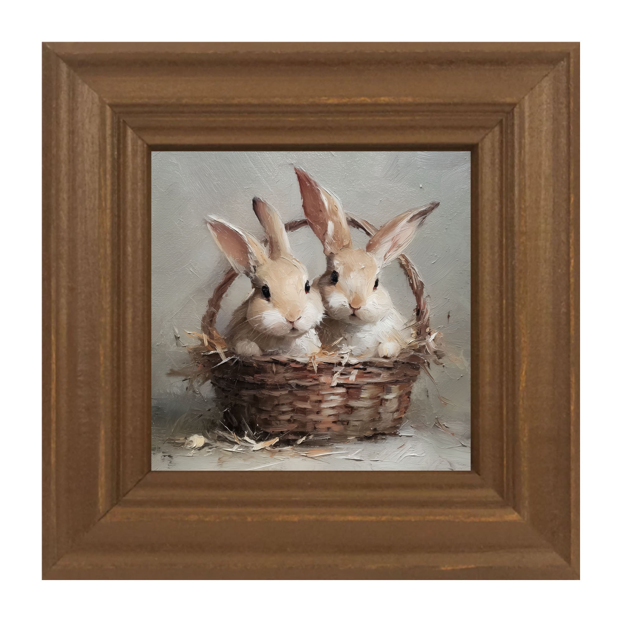 Easter Basket - Pair of Bunnies