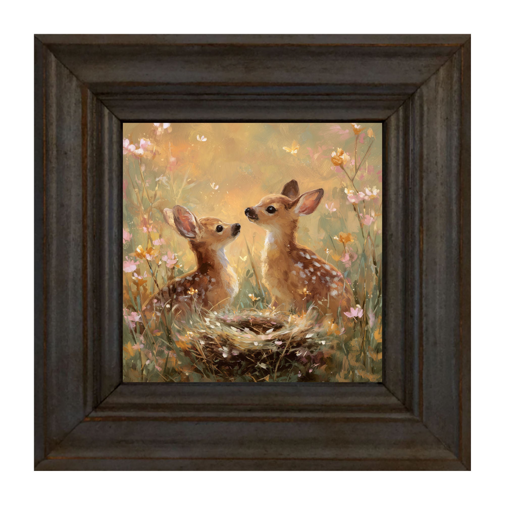 Baby Deer with Flowers