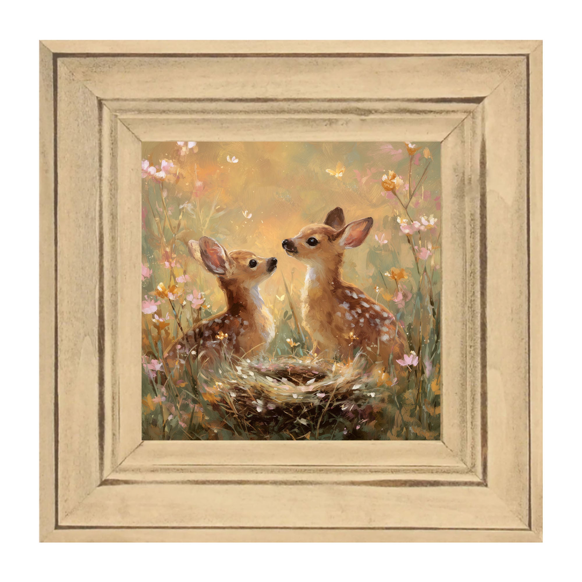 Baby Deer with Flowers